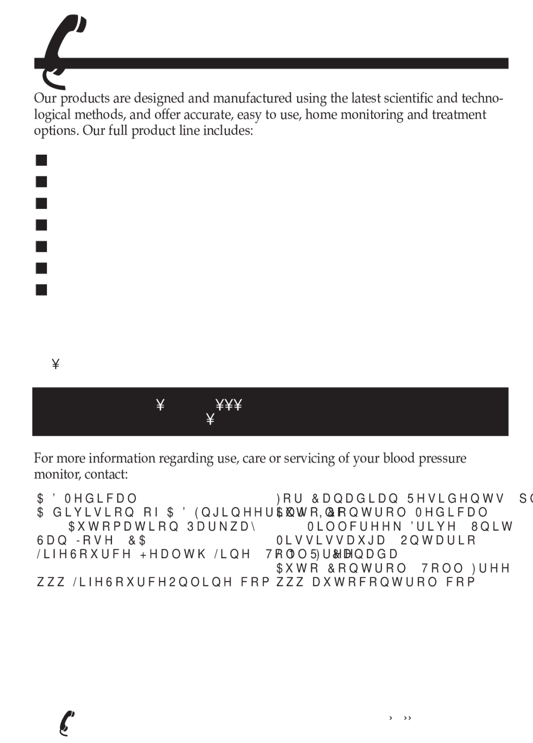 A&D UB-512 manual Contact Information, For warranty registration 