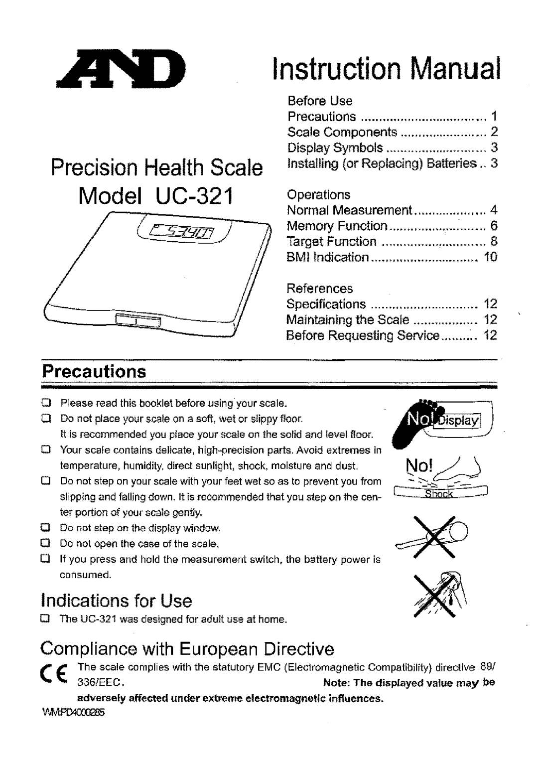 A&D UC-321 manual 