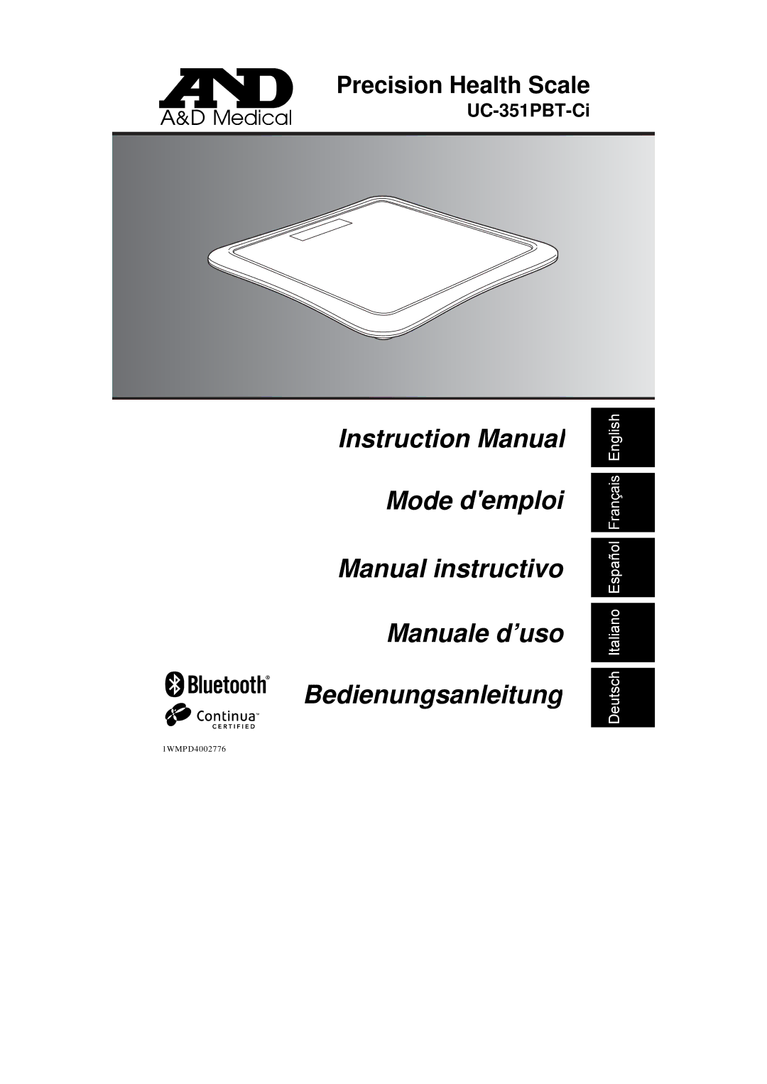 A&D UC-351PBT-Ci instruction manual Mode demploi Manual instructivo 