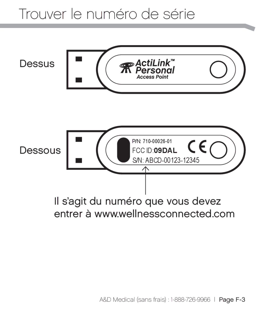 A&D XL-10 user manual Trouver le numéro de série 