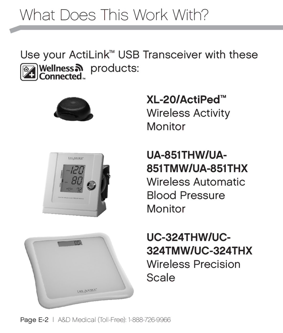 A&D XL-10 user manual What Does This Work With? 