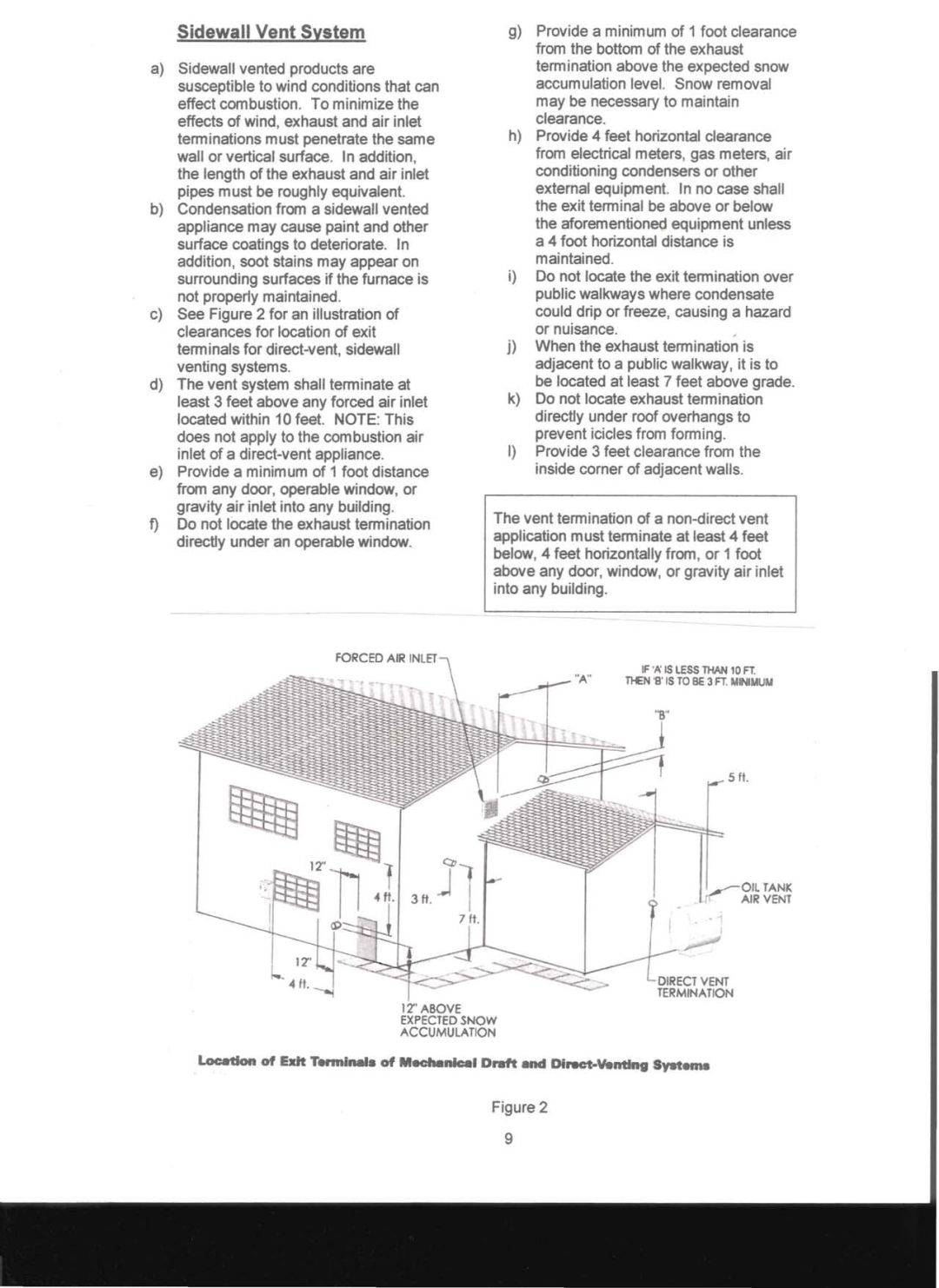 Adams Condensing Oil-Fired Furnace operation manual Sidewall Vent System 