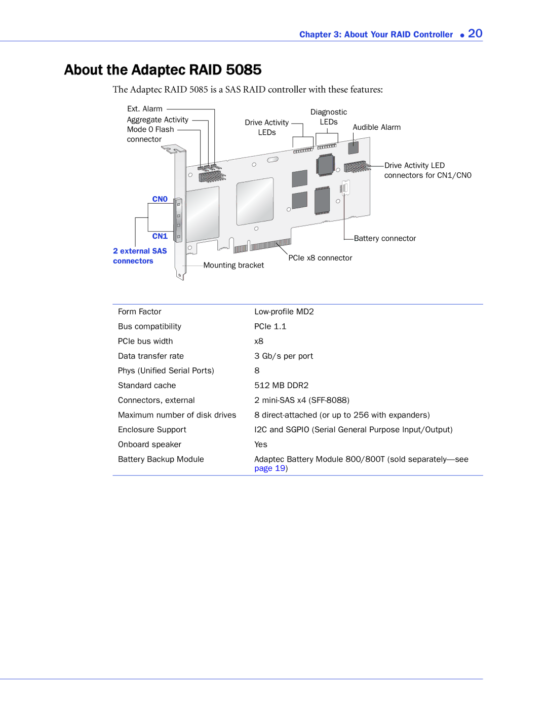 Adaptec 2268300R manual About the Adaptec RAID 