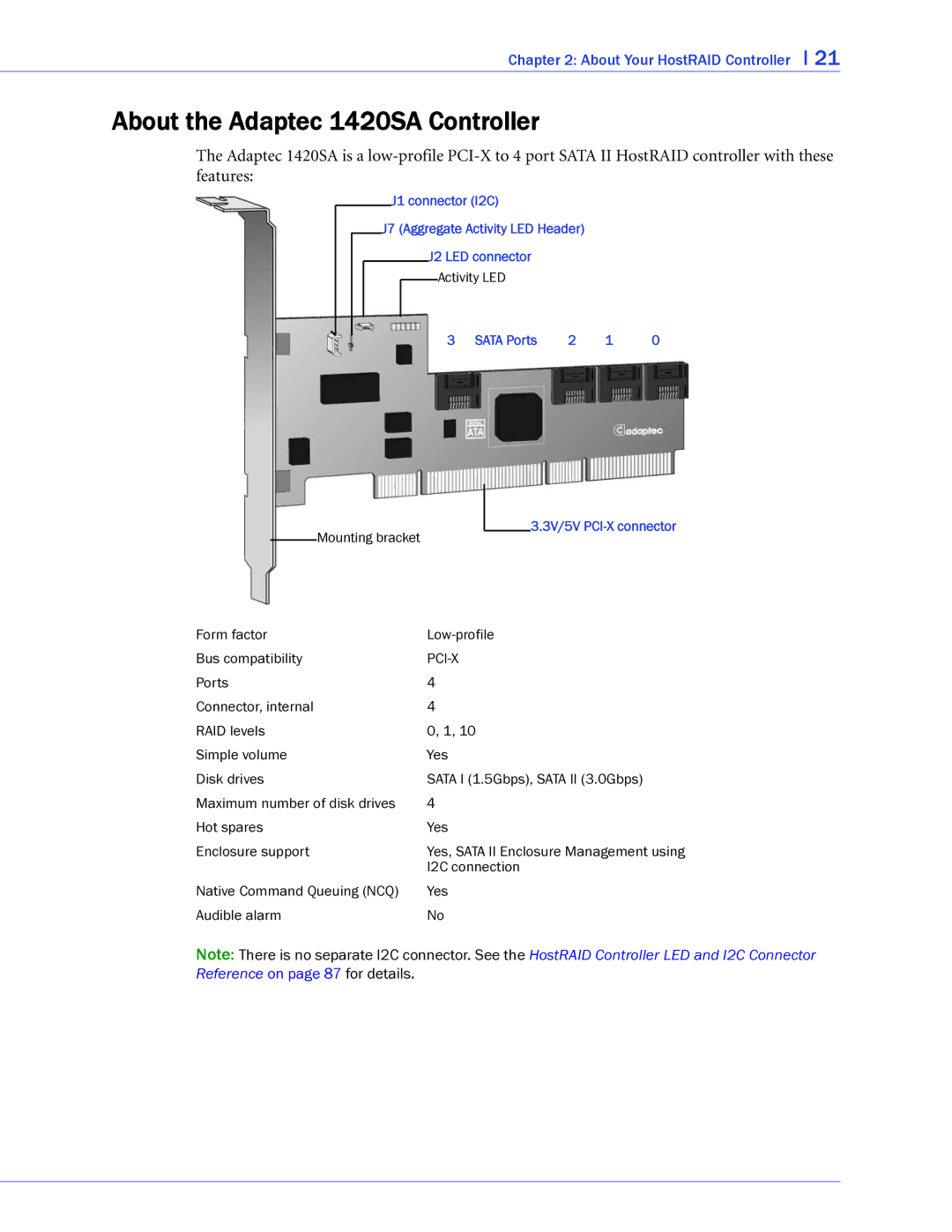 Adaptec 58300, 44300, 48300, 1220SA, 1225SA, 1430SA manual About the Adaptec 1420SA Controller 