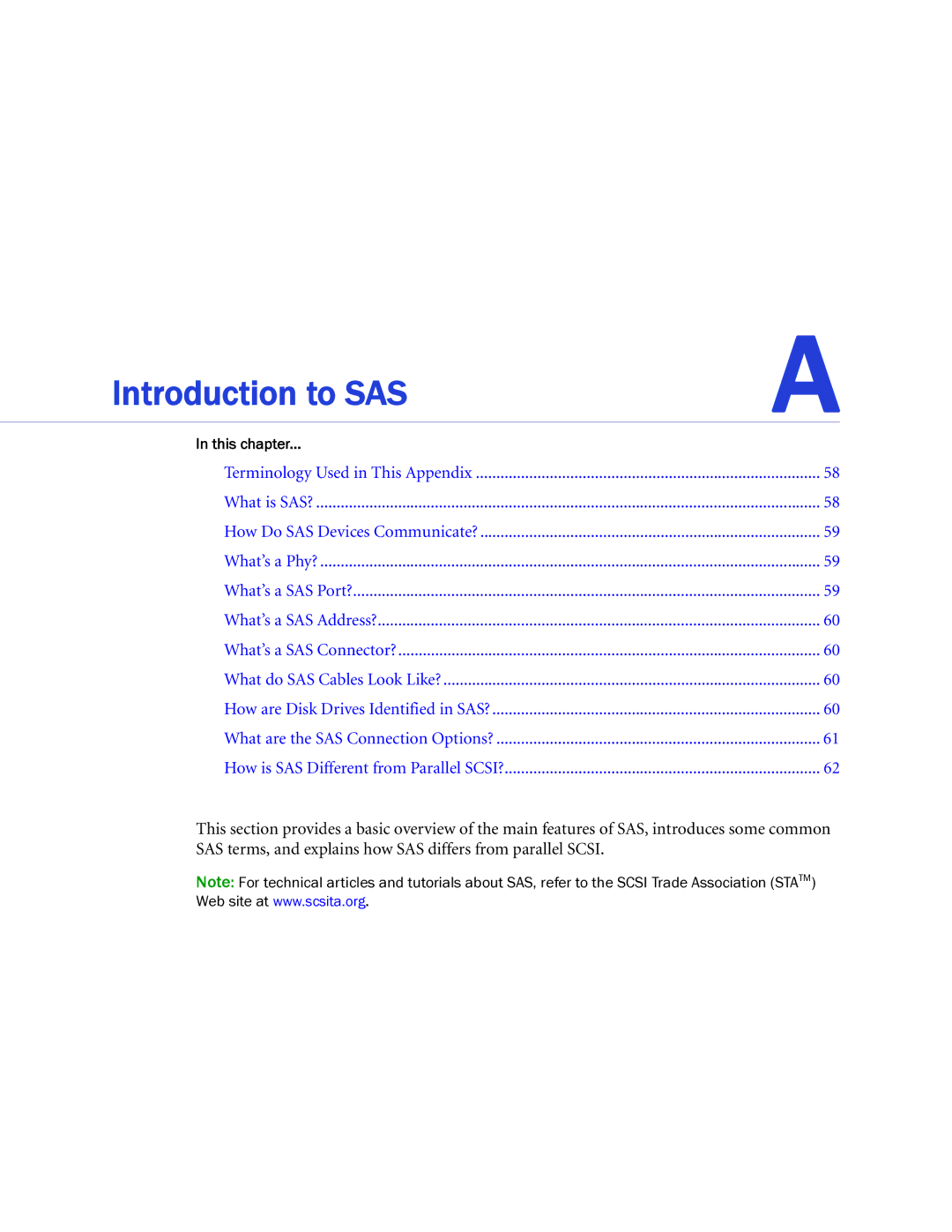 Adaptec 1420SA, 58300, 44300, 48300, 1220SA, 1225SA, 1430SA manual Introduction to SAS 