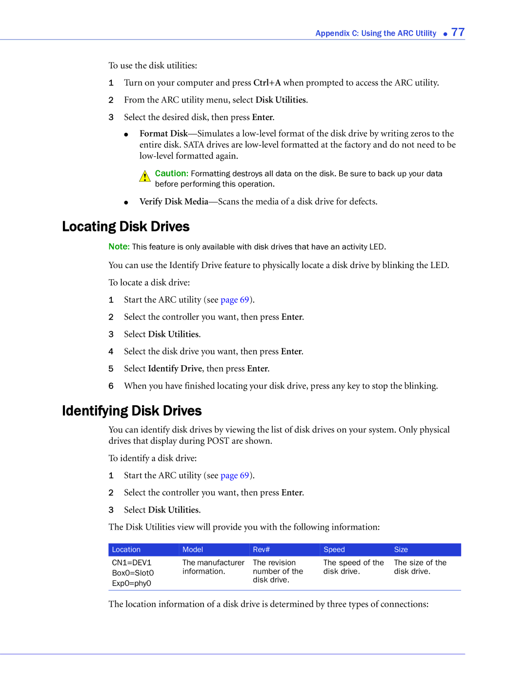 Adaptec 1430SA, 58300, 44300, 48300, 1220SA, 1420SA, 1225SA manual Locating Disk Drives, Identifying Disk Drives 