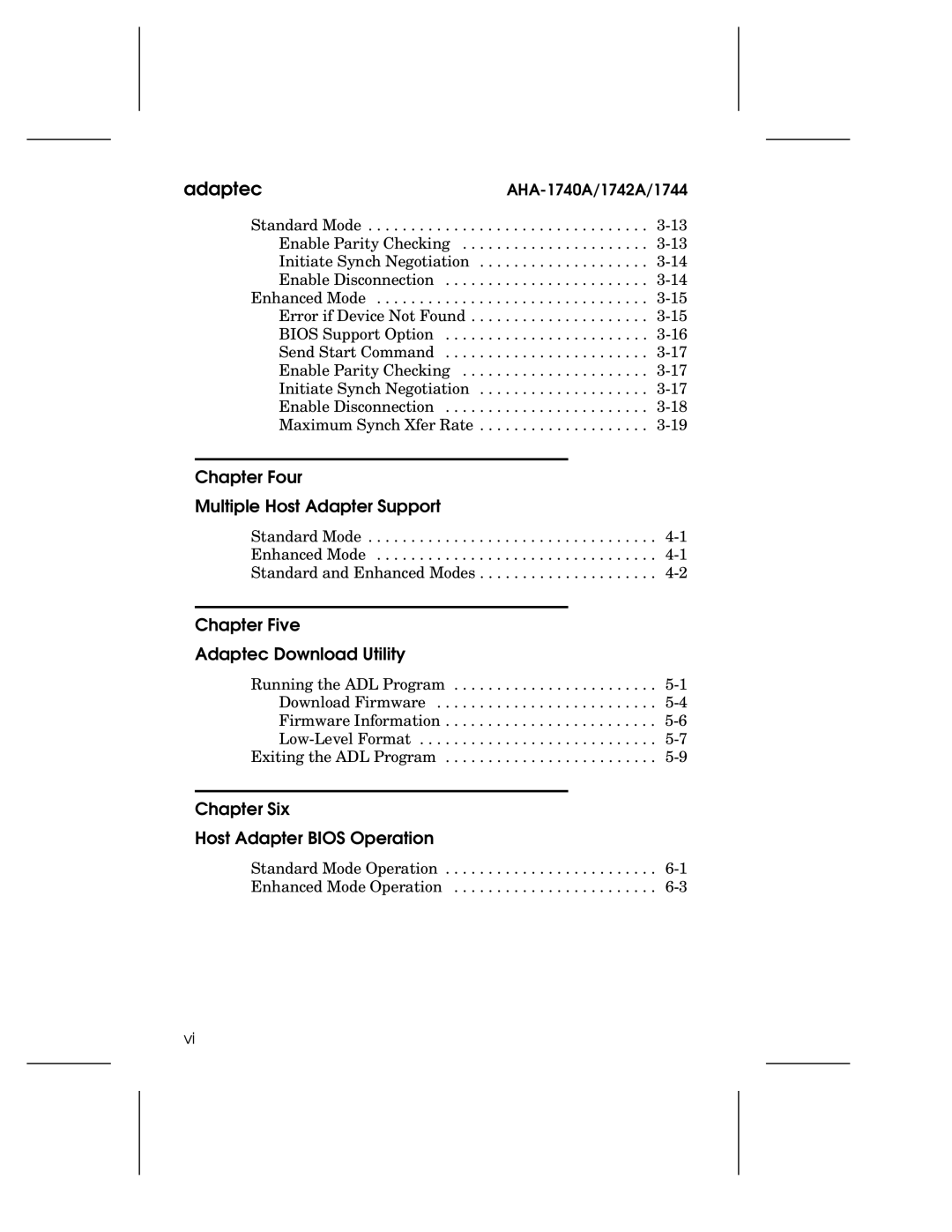 Adaptec 1744, AHA-1740A, 1742A user manual Adaptec 