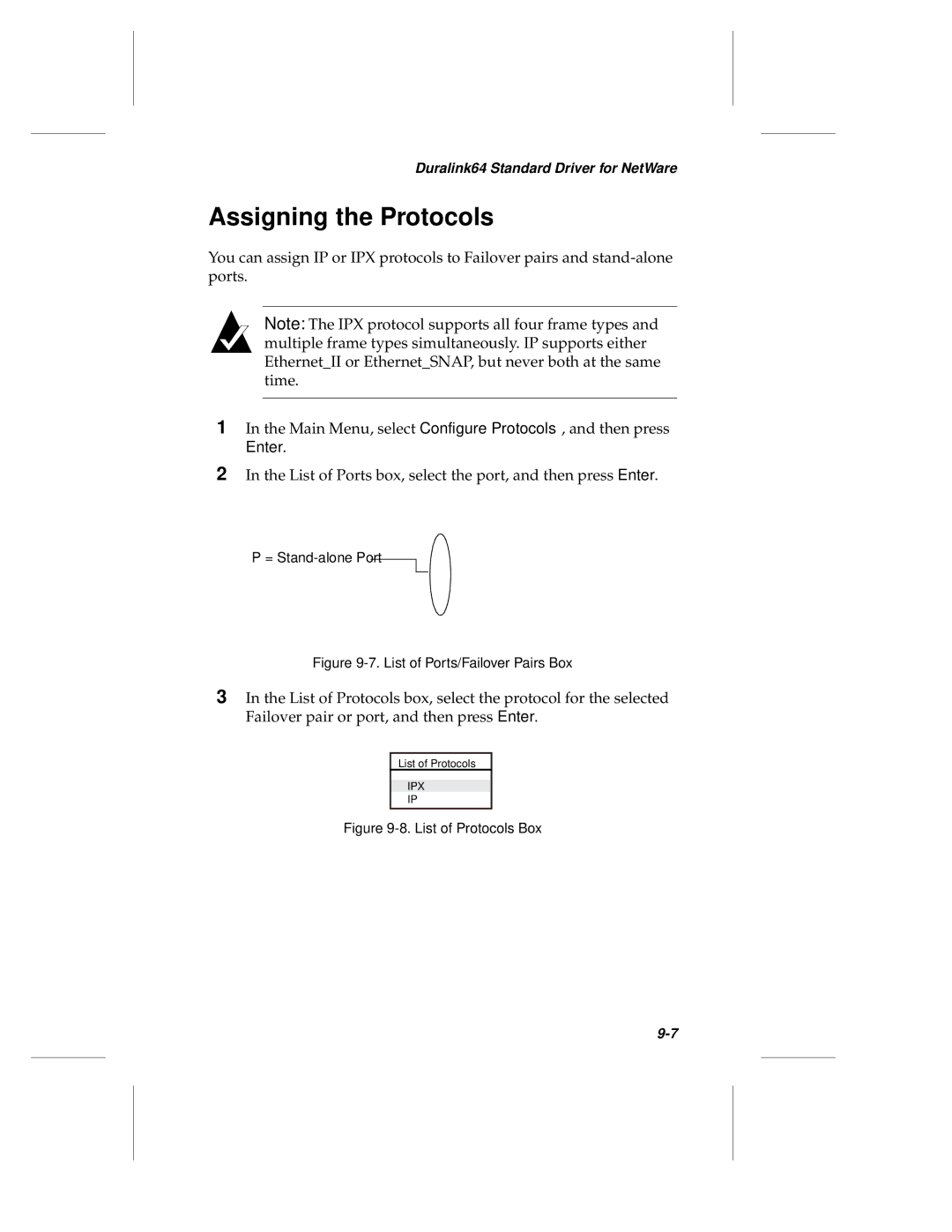 Adaptec ANA-62000, ANA-69000 manual Assigning the Protocols, Enter 