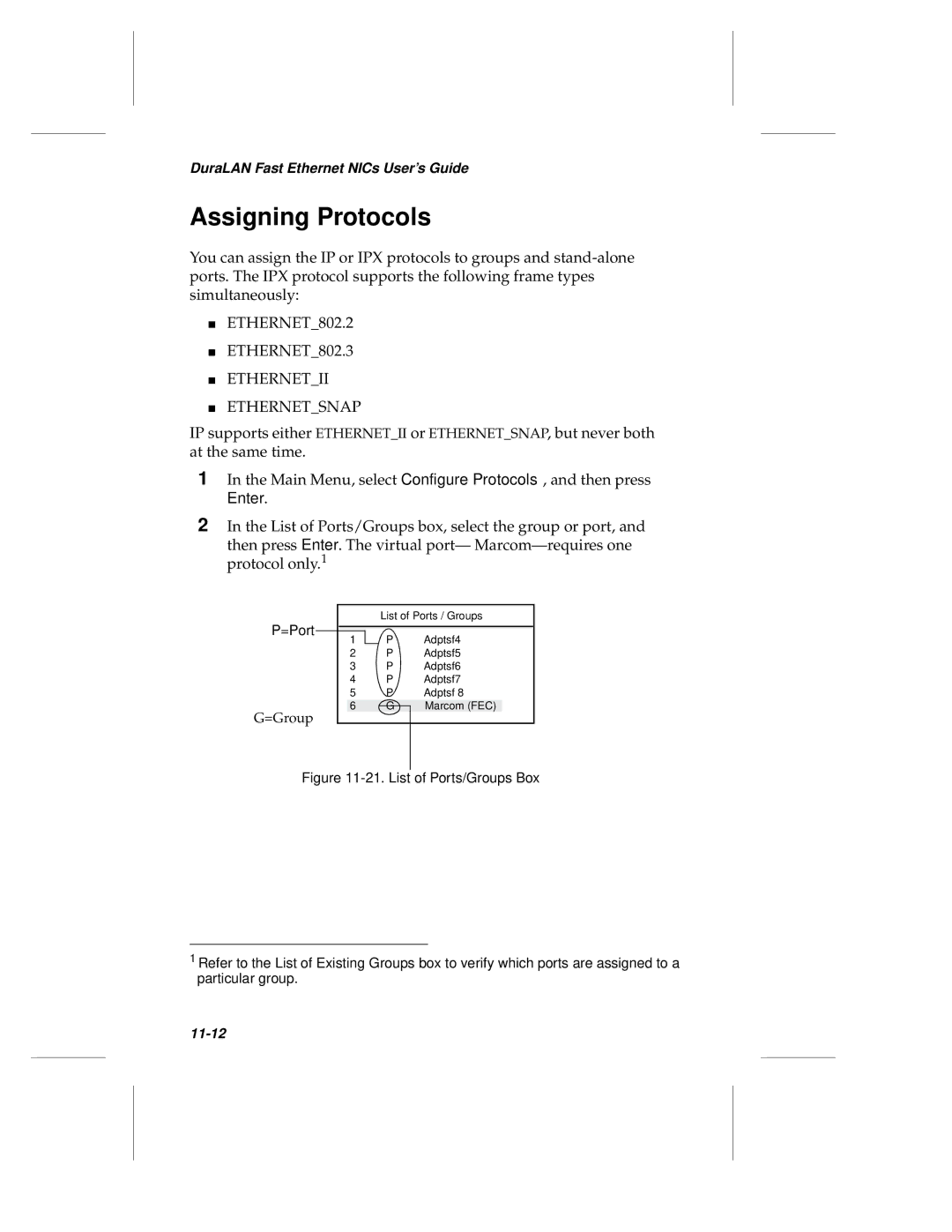 Adaptec ANA-69000, ANA-62000 manual Assigning Protocols, Ethernetii Ethernetsnap 