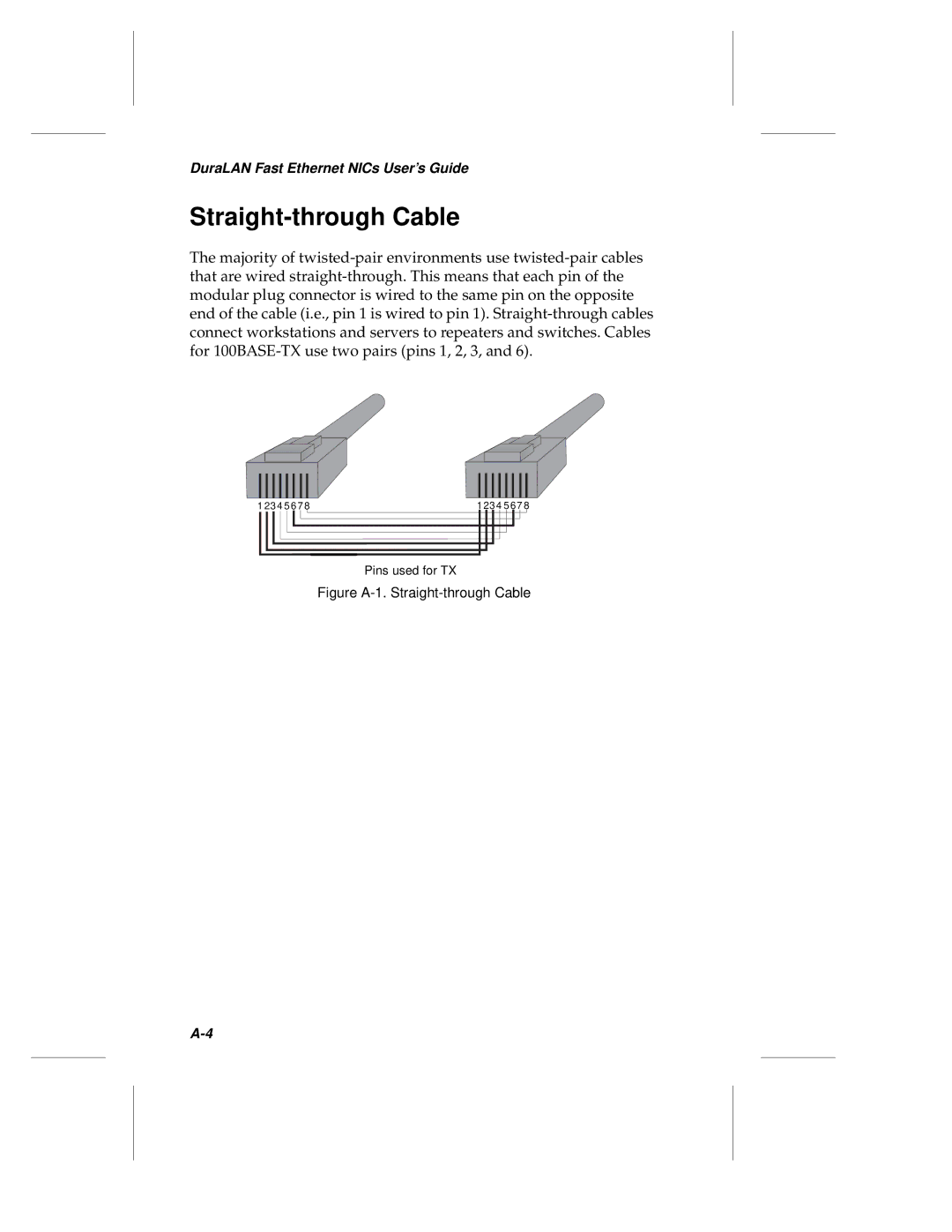 Adaptec ANA-69000, ANA-62000 manual Figure A-1. Straight-through Cable 