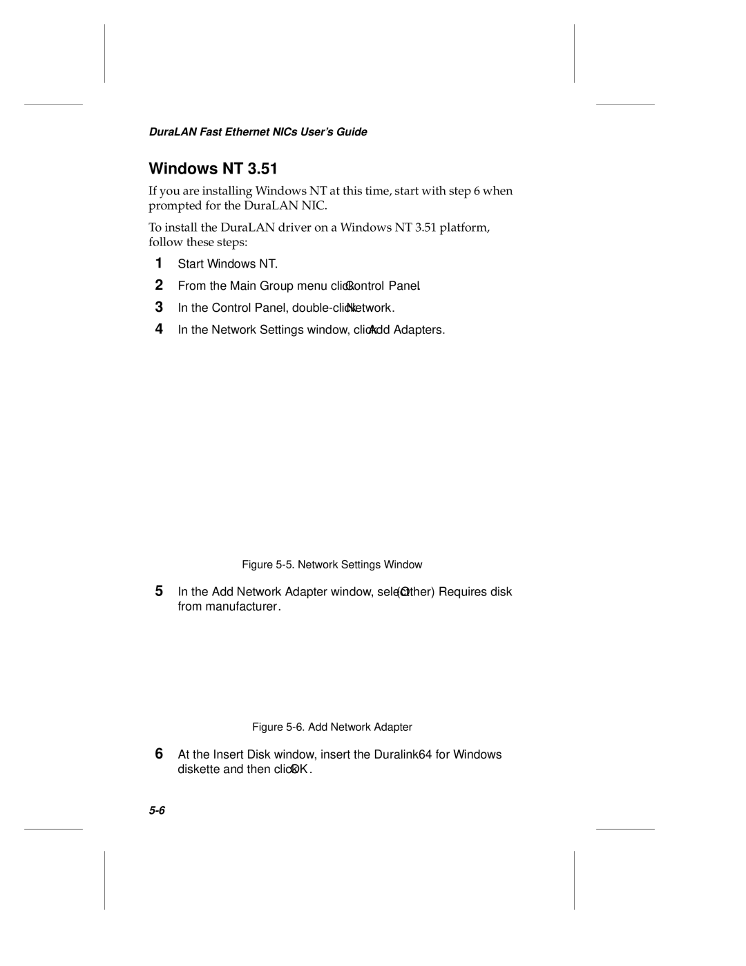 Adaptec ANA-69000, ANA-62000 manual Network Settings Window 