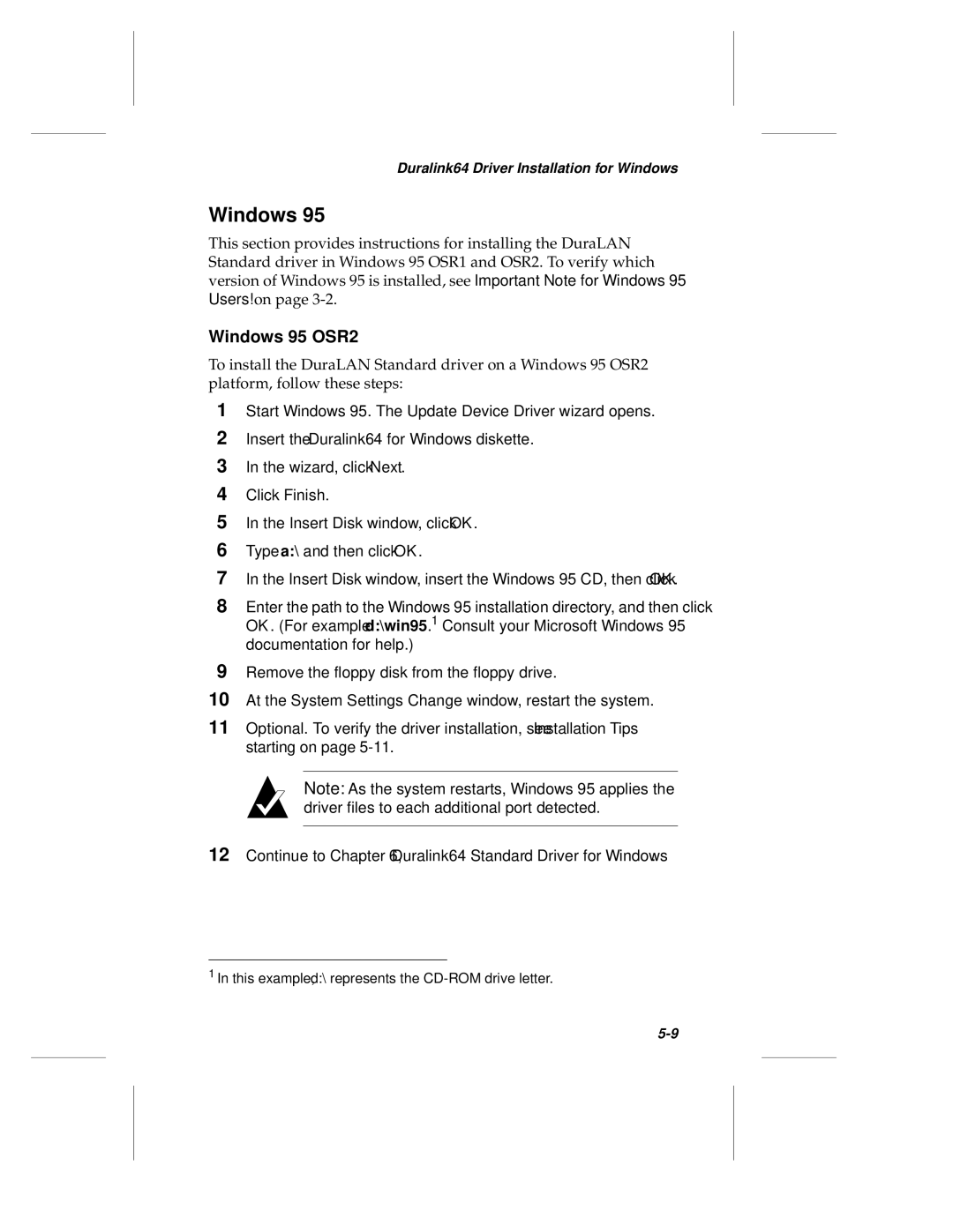 Adaptec ANA-62000, ANA-69000 manual Windows 95 OSR2 