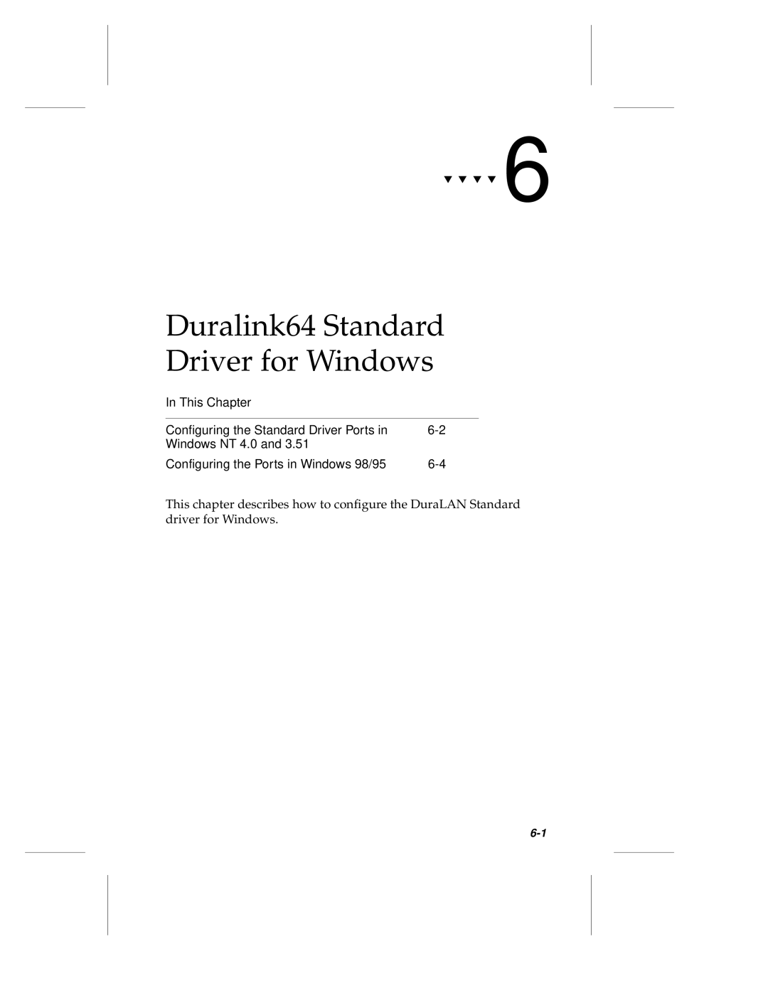 Adaptec ANA-62000, ANA-69000 manual Duralink64 Standard Driver for Windows 