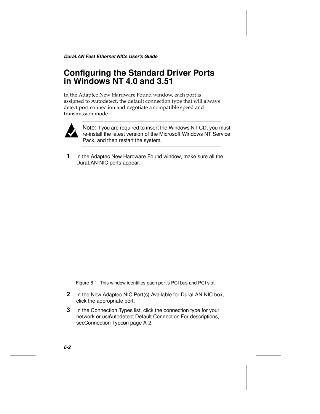 Adaptec ANA-69000, ANA-62000 manual Configuring the Standard Driver Ports in Windows NT 4.0 