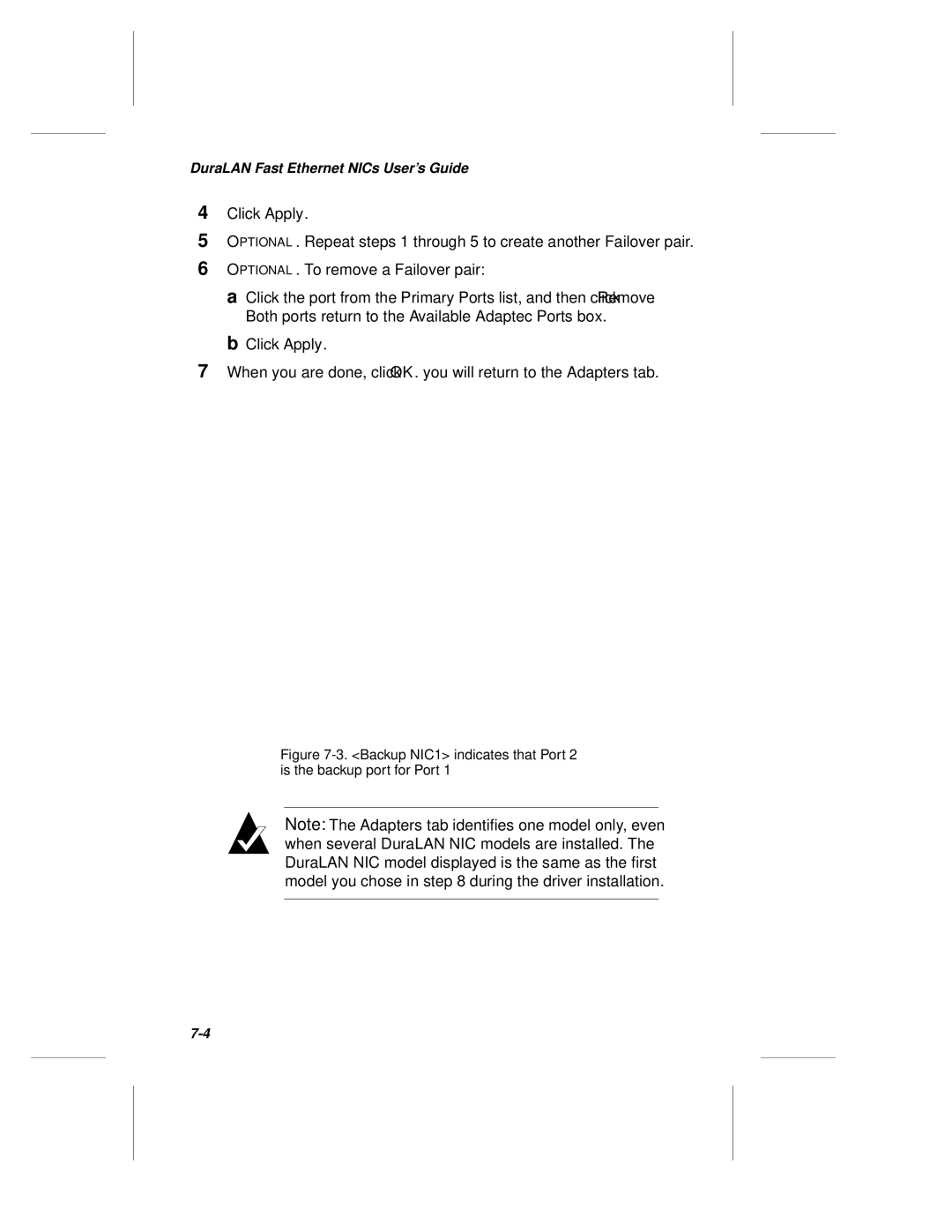 Adaptec ANA-69000, ANA-62000 manual DuraLAN Fast Ethernet NICs User’s Guide 