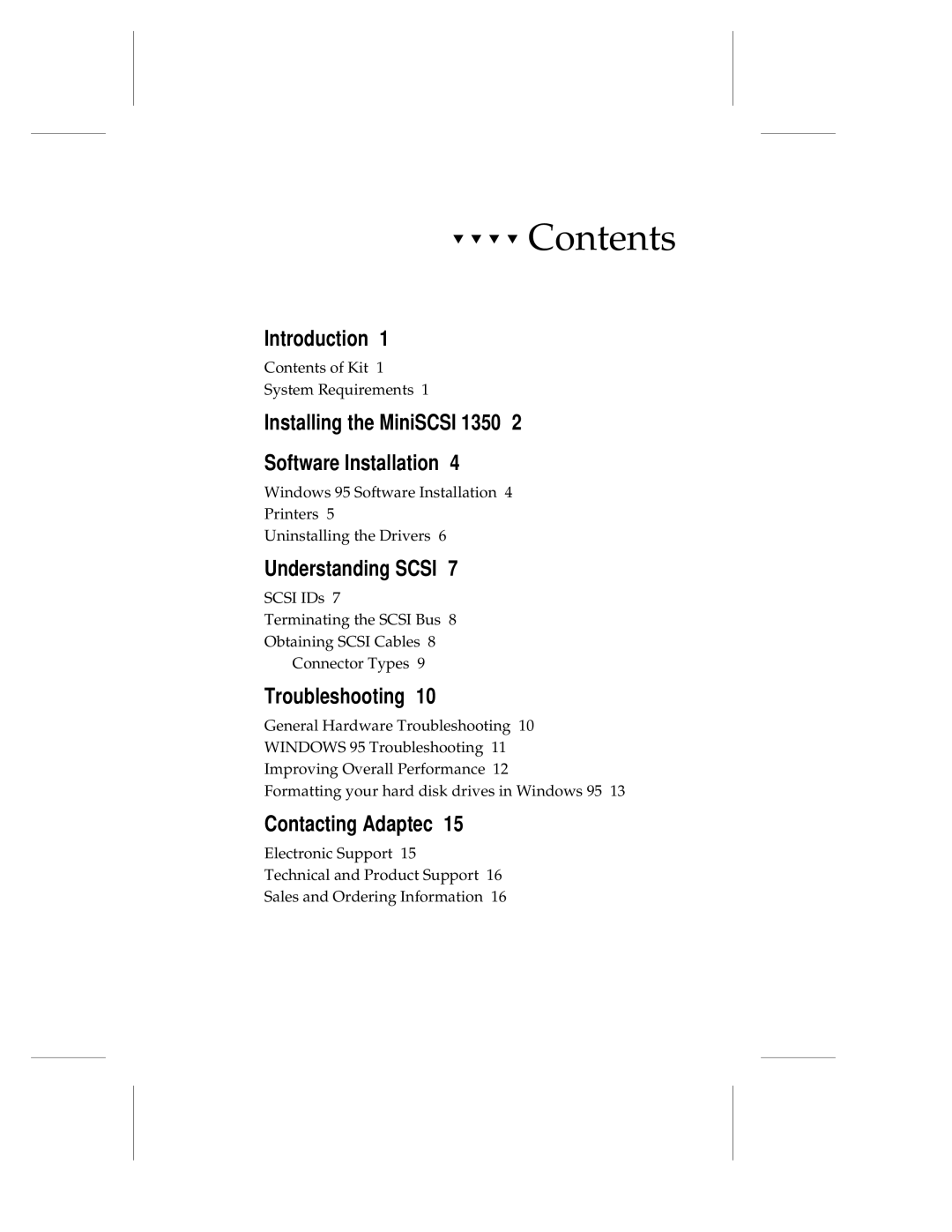 Adaptec APA-1350 manual Introduction 