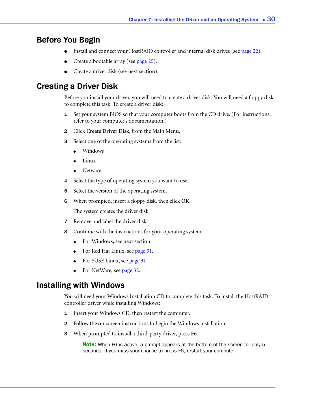 Adaptec ATA II 1220SA, ATA II 1430SA, ATA II 1420SA manual Creating a Driver Disk, Installing with Windows 