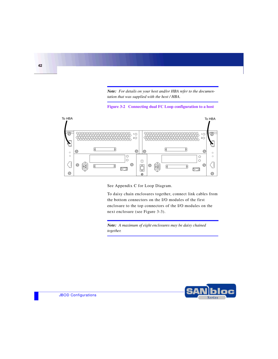 Adaptec MAN-FC2002-001 manual Connecting dual FC Loop configuration to a host 