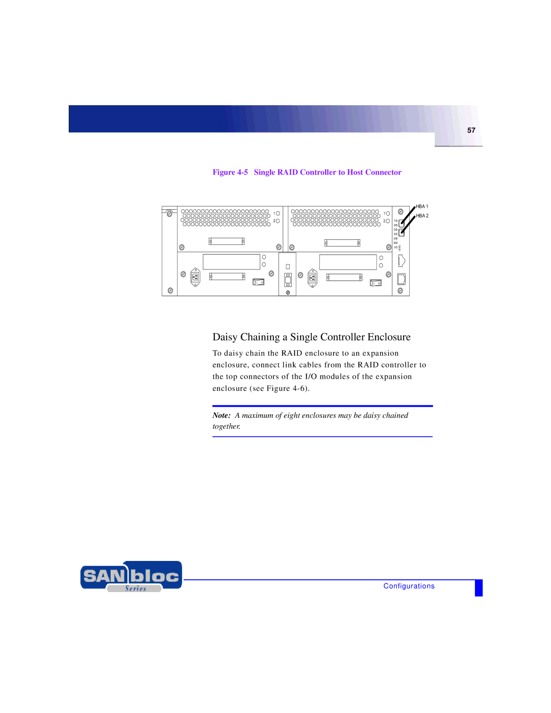 Adaptec MAN-FC2002-001 manual Daisy Chaining a Single Controller Enclosure 