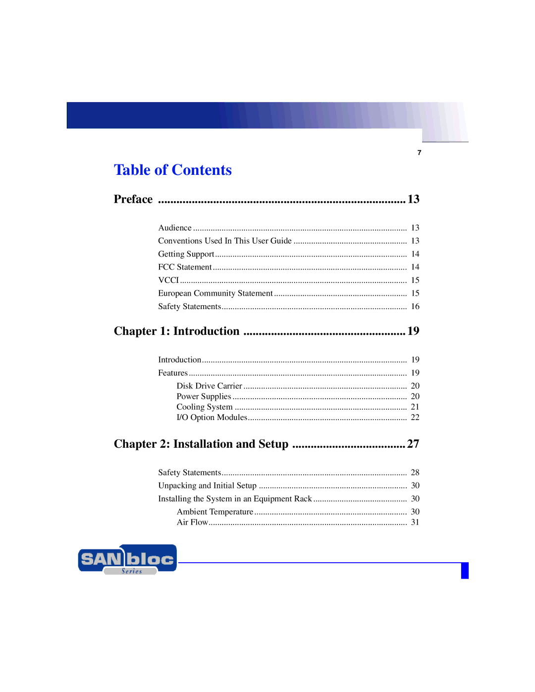 Adaptec MAN-FC2002-001 manual Table of Contents 