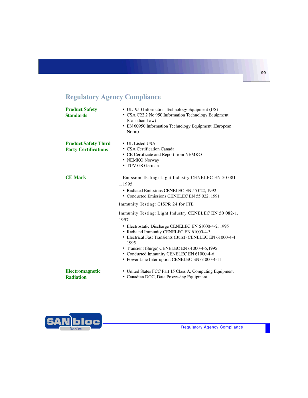 Adaptec MAN-FC2002-001 manual Regulatory Agency Compliance 