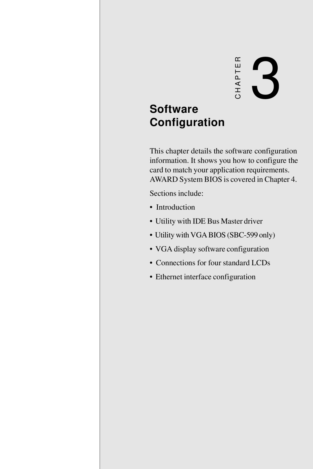 Adaptec SBC-596, SBC-599 manual Software Configuration 