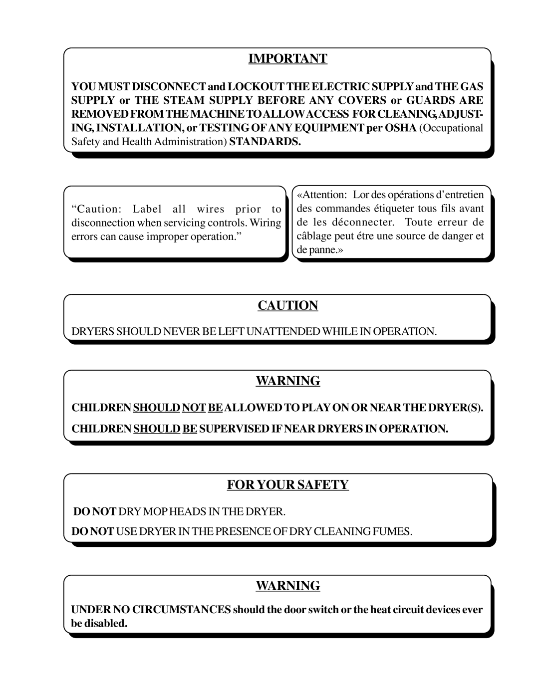 ADC 450428 service manual For Your Safety 