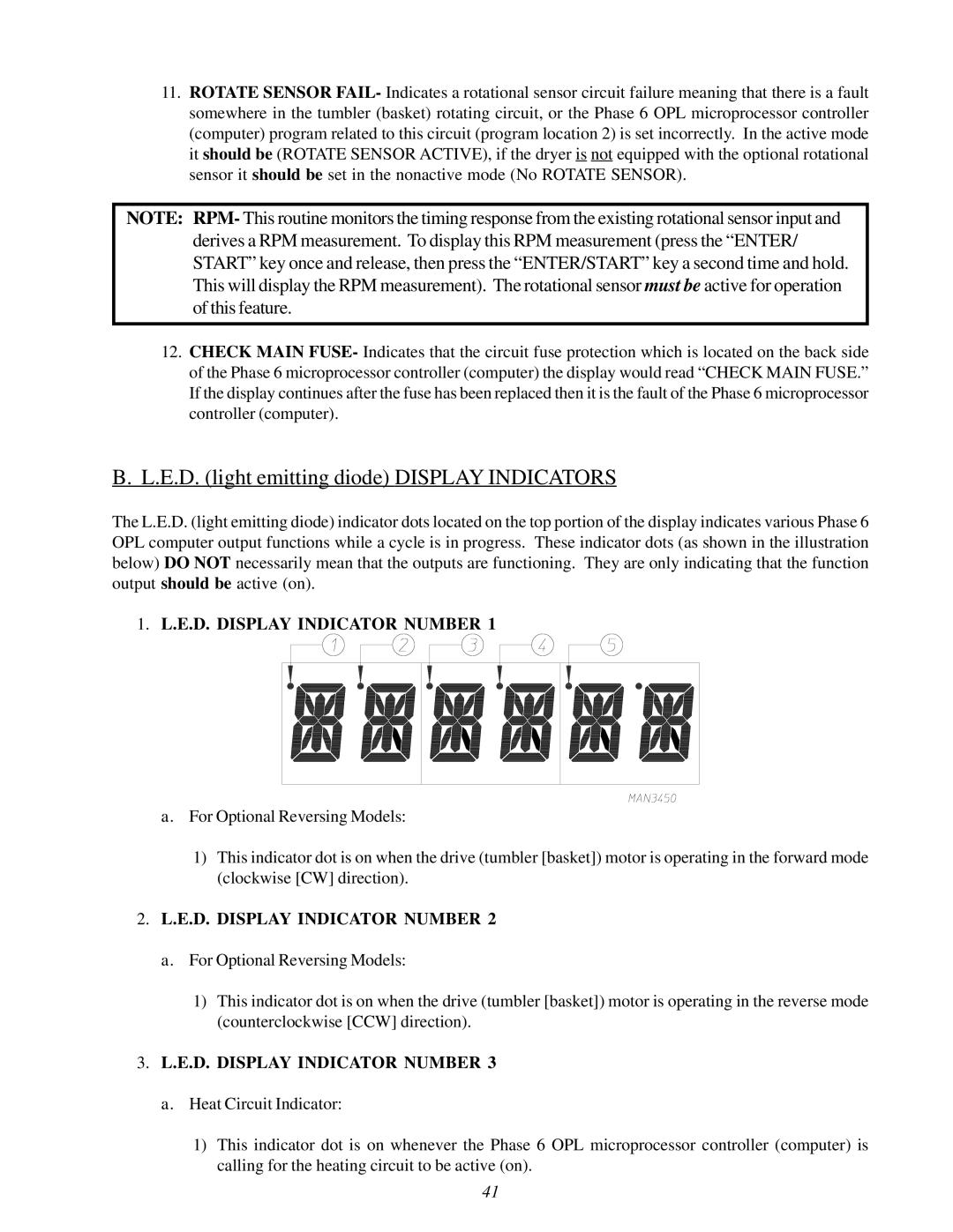 ADC 450428 service manual E.D. light emitting diode Display Indicators, E.D. Display Indicator Number 