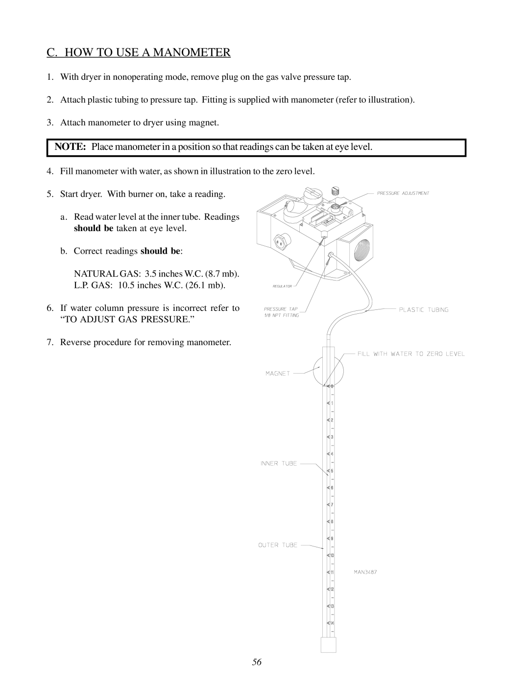 ADC 450428 service manual HOW to USE a Manometer 