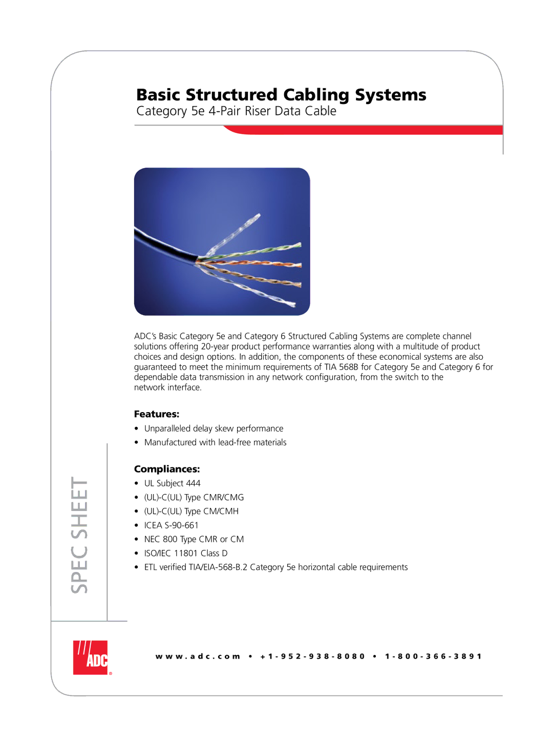 ADC 6, 5e manual Spec Sheet 