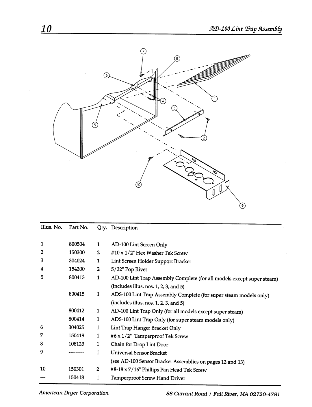 ADC AD-100 manual 