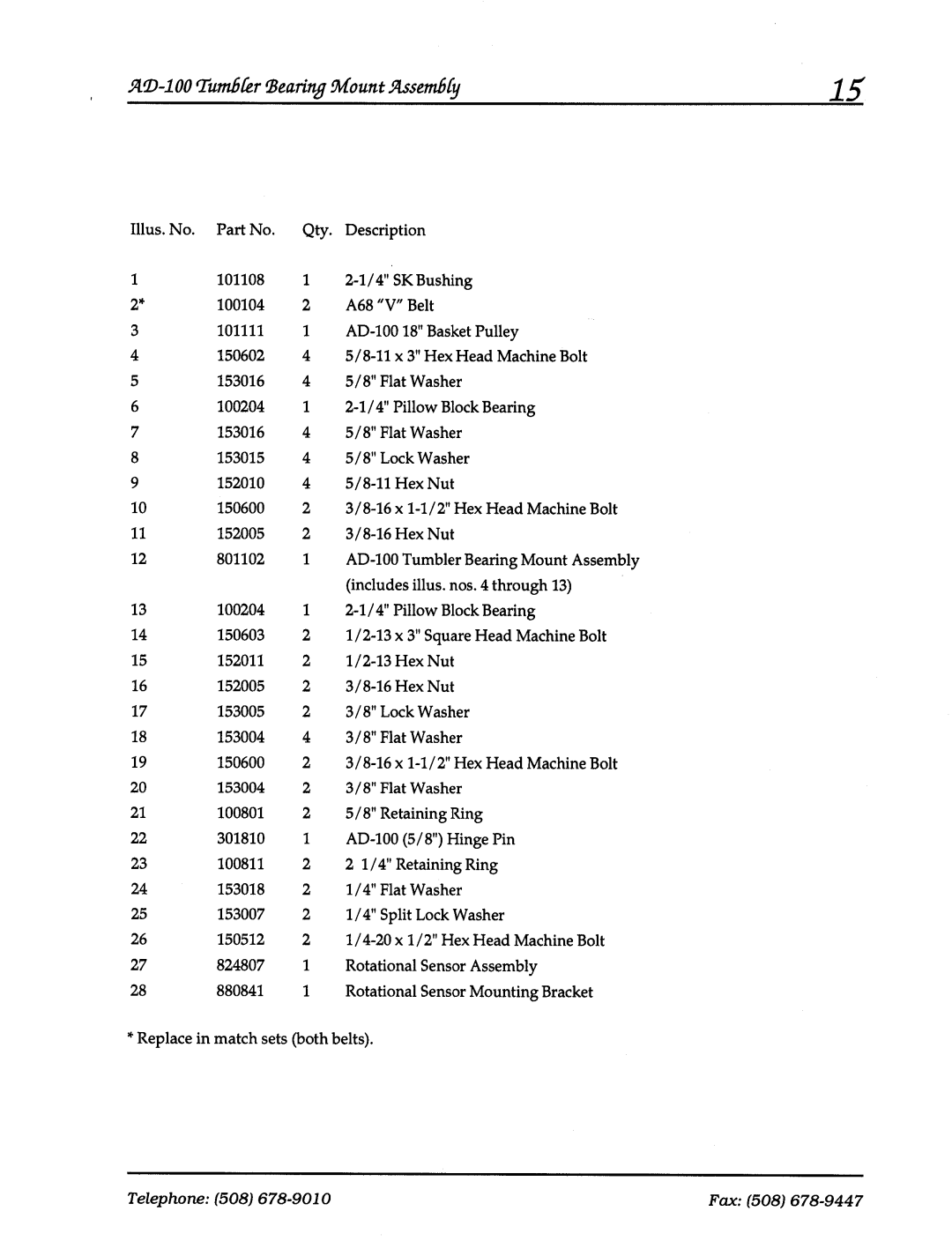 ADC AD-100 manual 