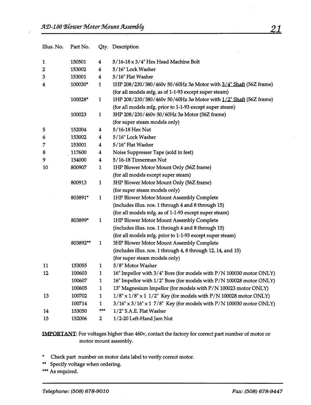 ADC AD-100 manual 