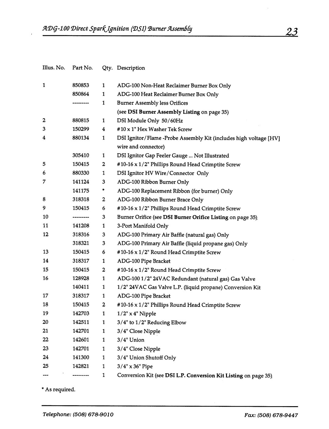 ADC AD-100 manual 