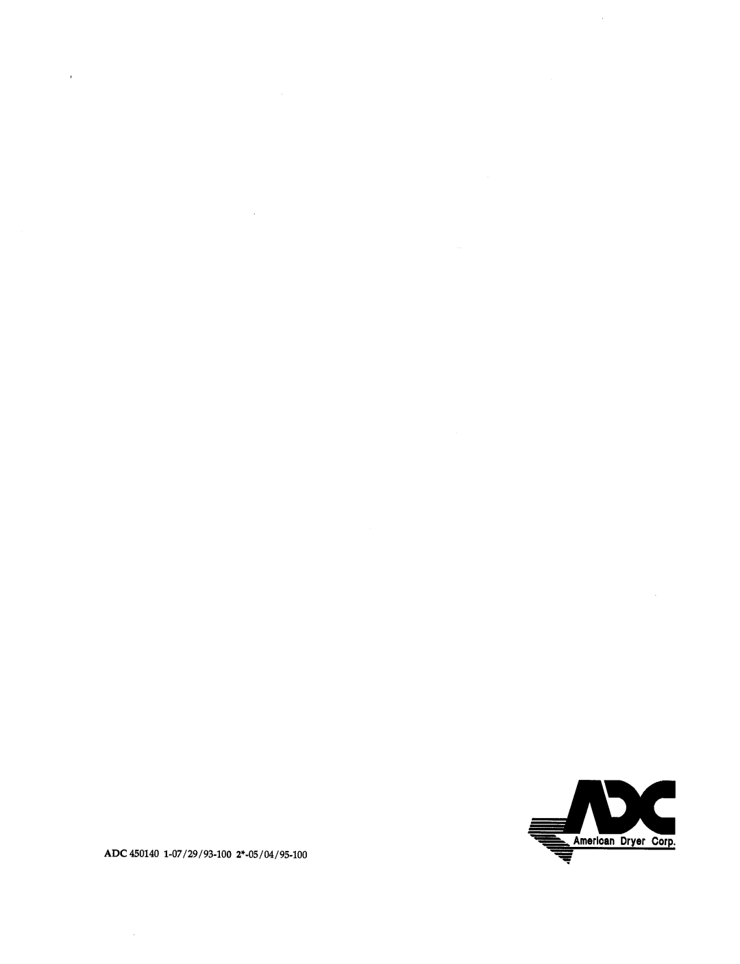 ADC AD-100 manual 