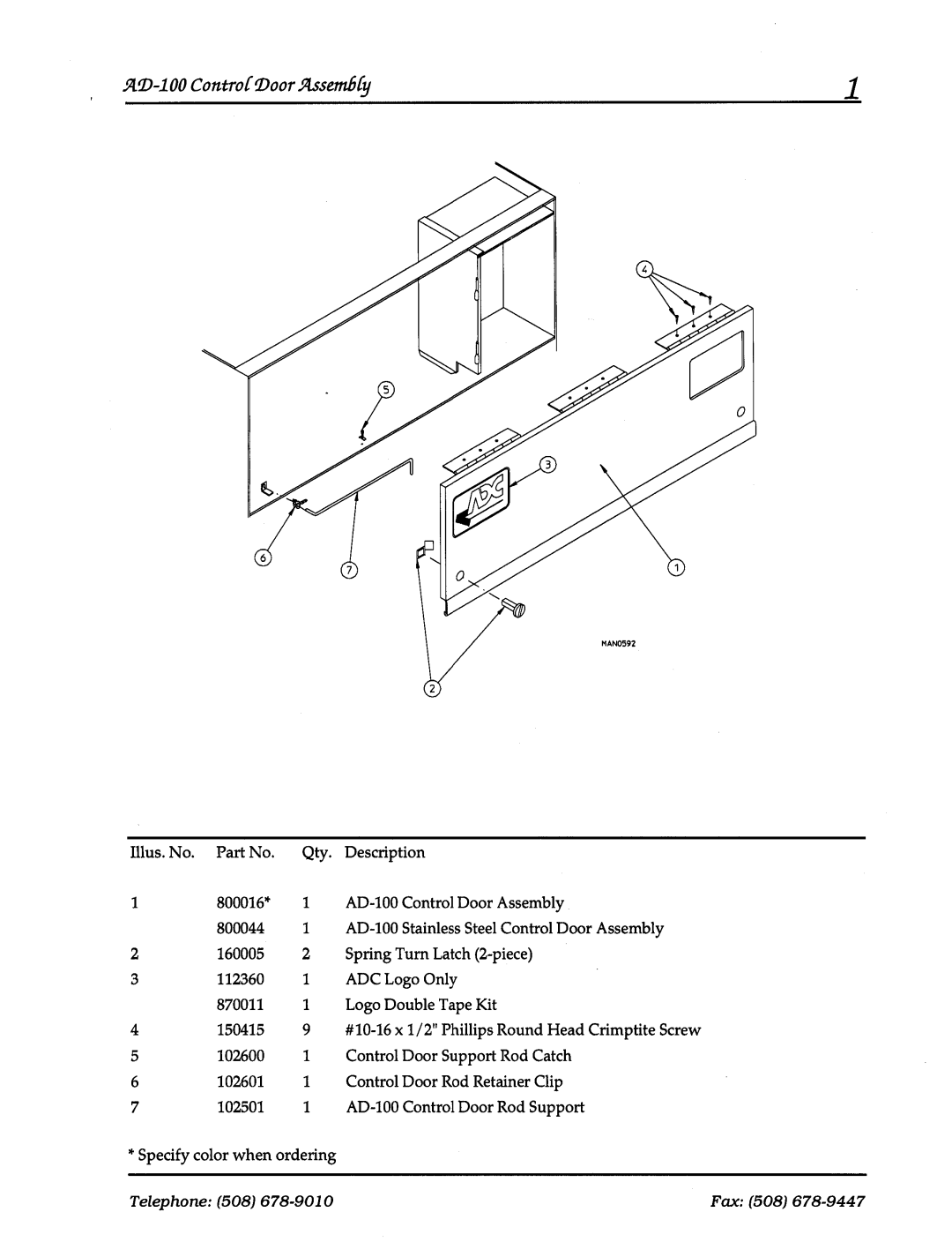 ADC AD-100 manual 