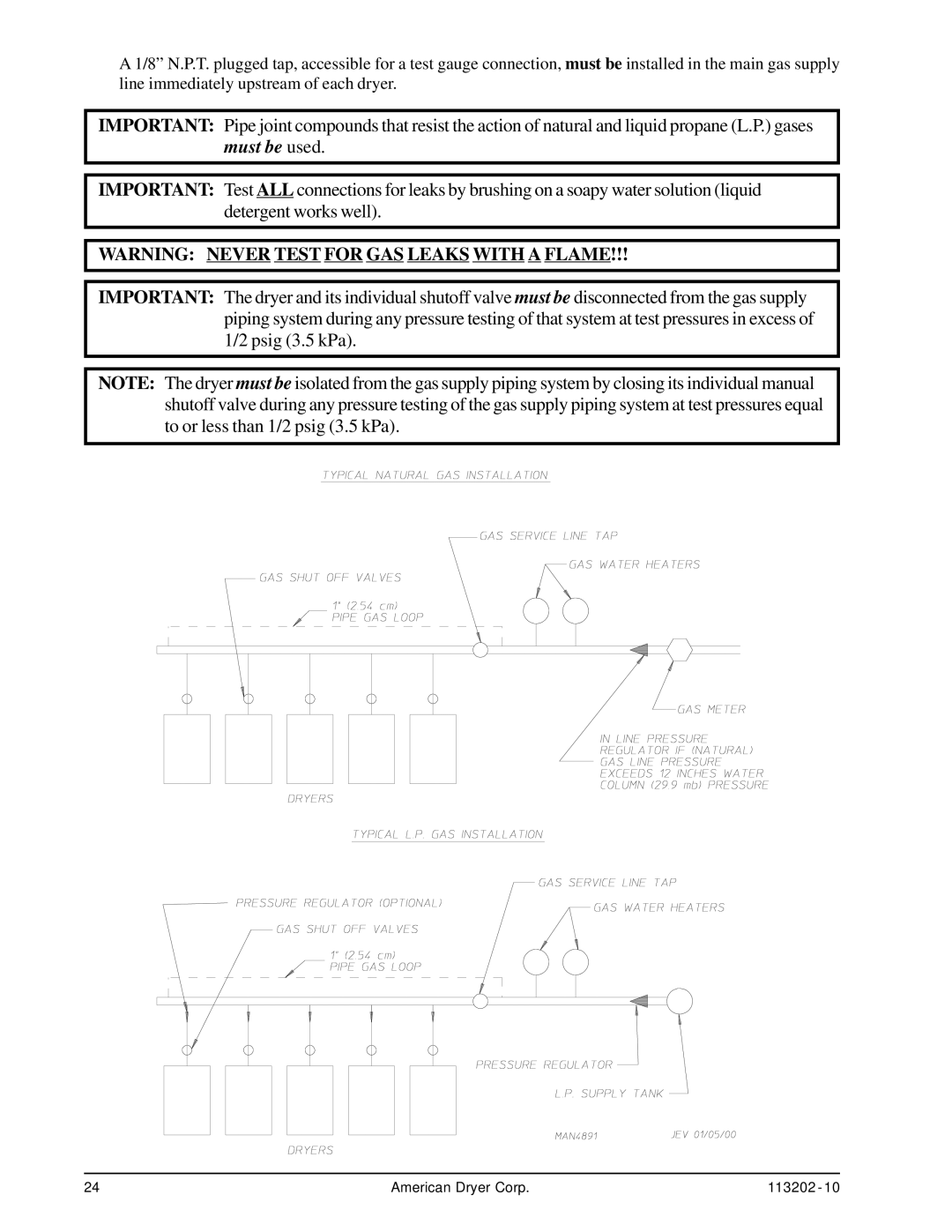 ADC AD-115ES installation manual American Dryer Corp 113202 