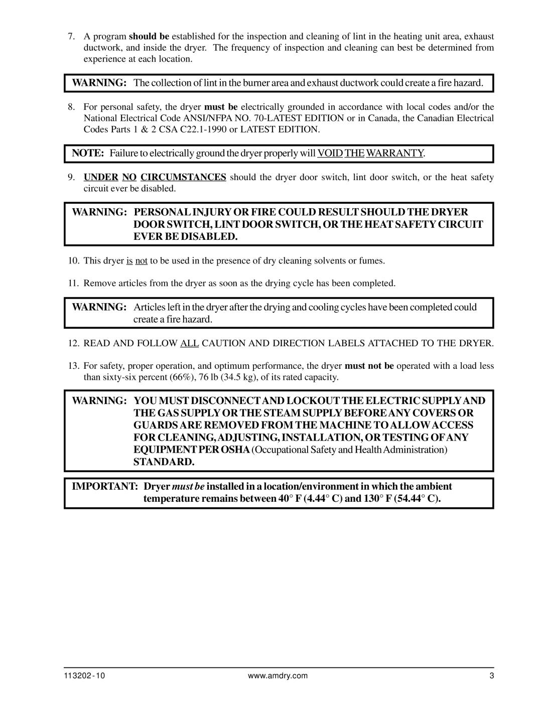 ADC AD-115ES installation manual Standard 