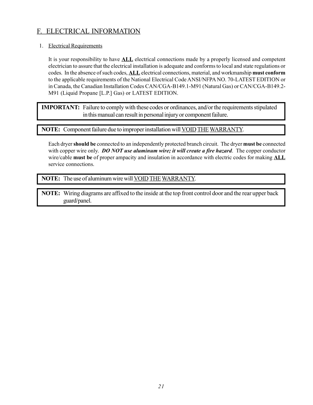 ADC AD-170SE installation manual Electrical Information 