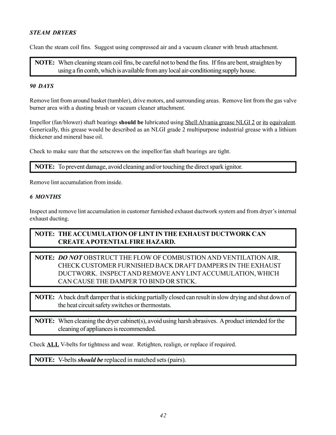 ADC AD-170SE installation manual Steam Dryers 