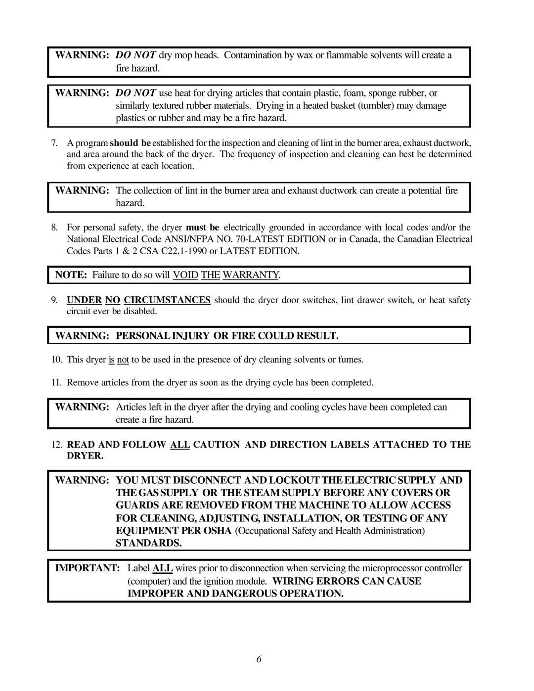 ADC AD-200 service manual Improper and Dangerous Operation 