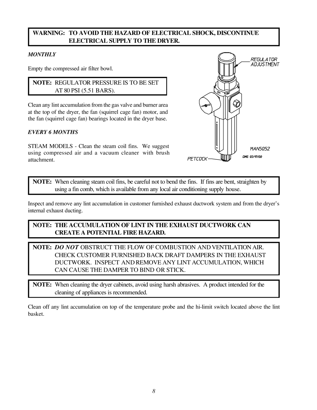 ADC AD-200 service manual AT 80 PSI 5.51 Bars 