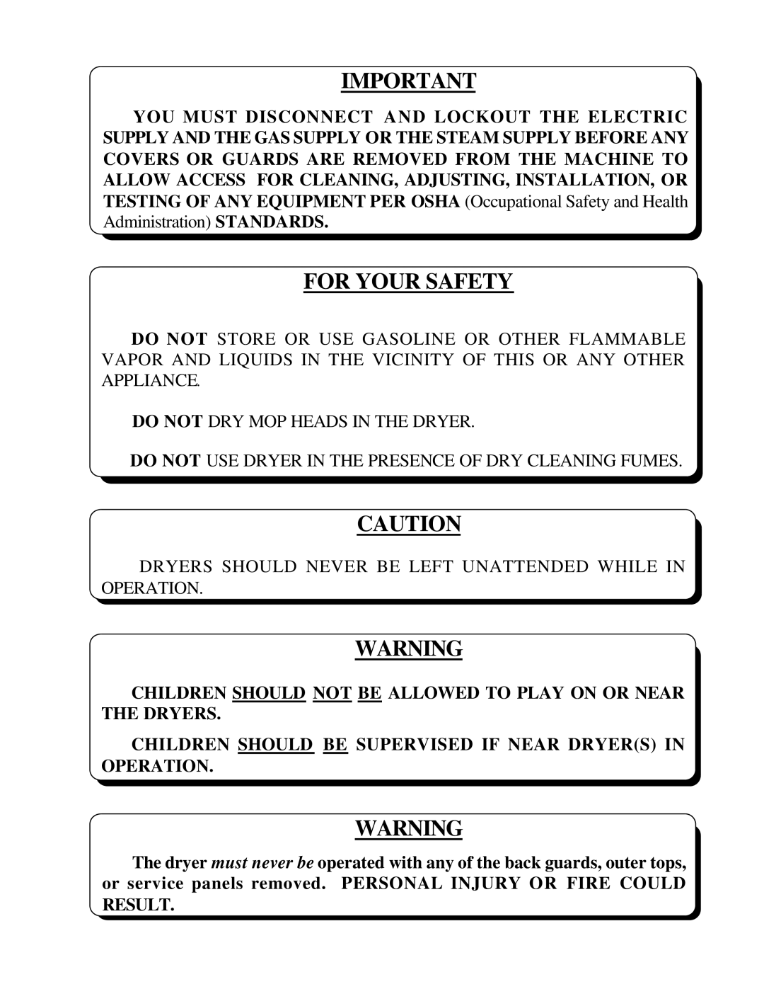 ADC AD-200 service manual For Your Safety 