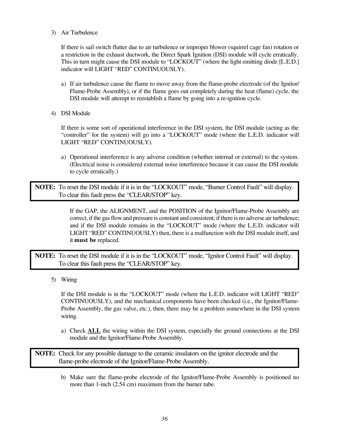 ADC AD-200 service manual Light RED Continuously 