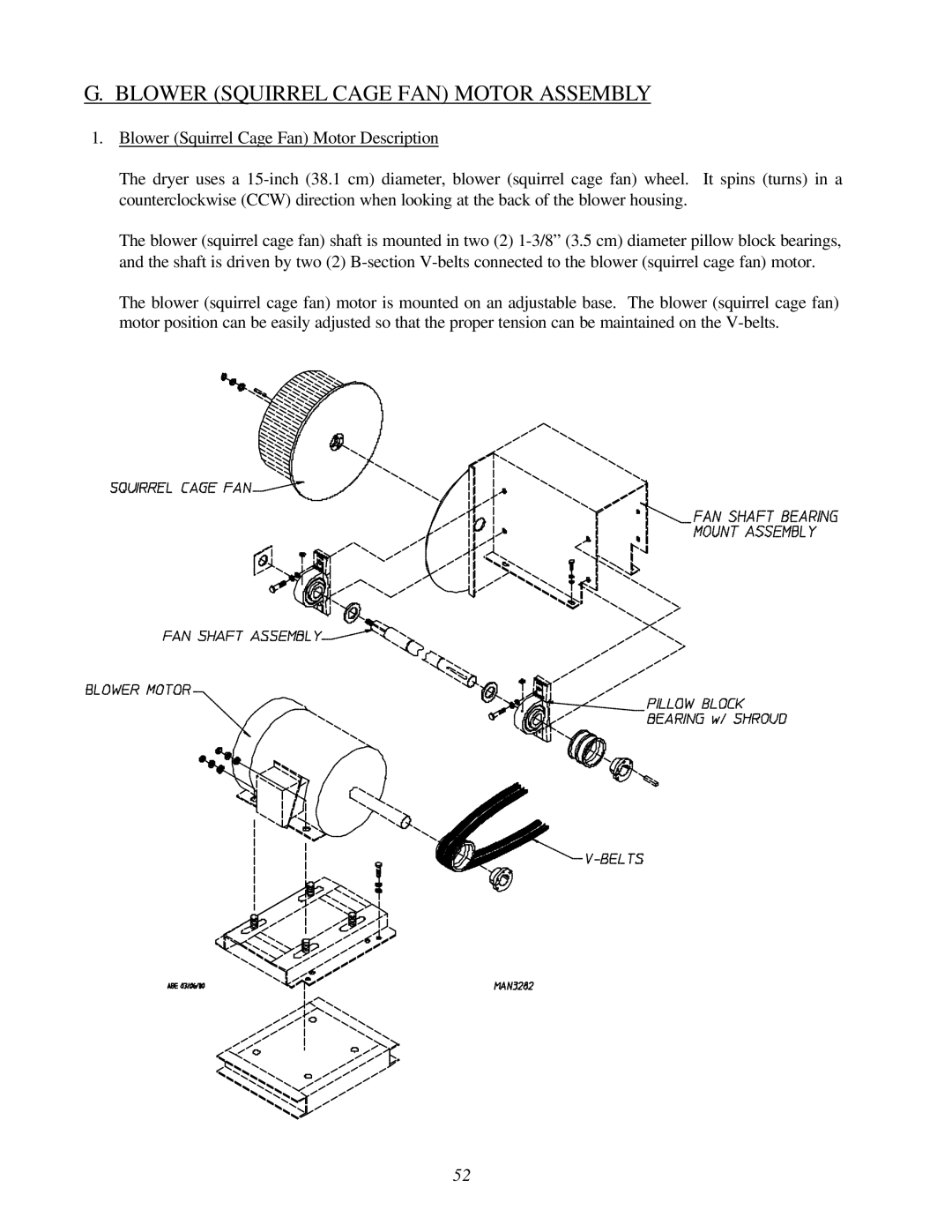 ADC AD-200 service manual Blower Squirrel Cage FAN Motor Assembly 