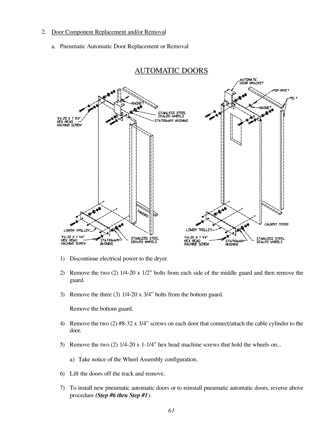 ADC AD-200 service manual Automatic Doors 