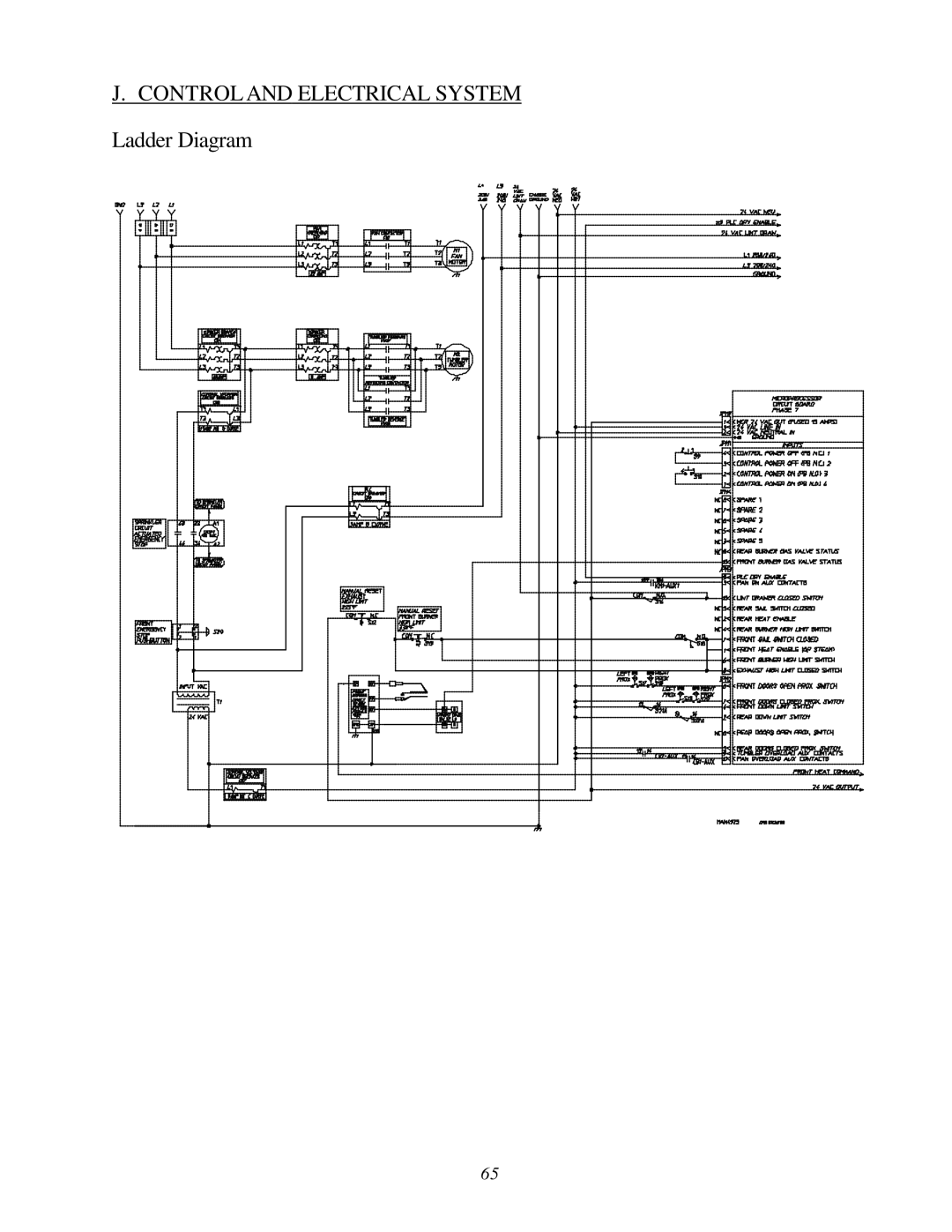 ADC AD-200 service manual Control and Electrical System Ladder Diagram 