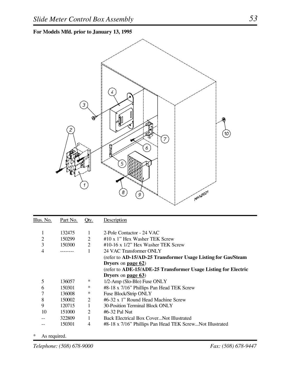 ADC AD-15, AD-25 manual For Models Mfd. prior to January 13 