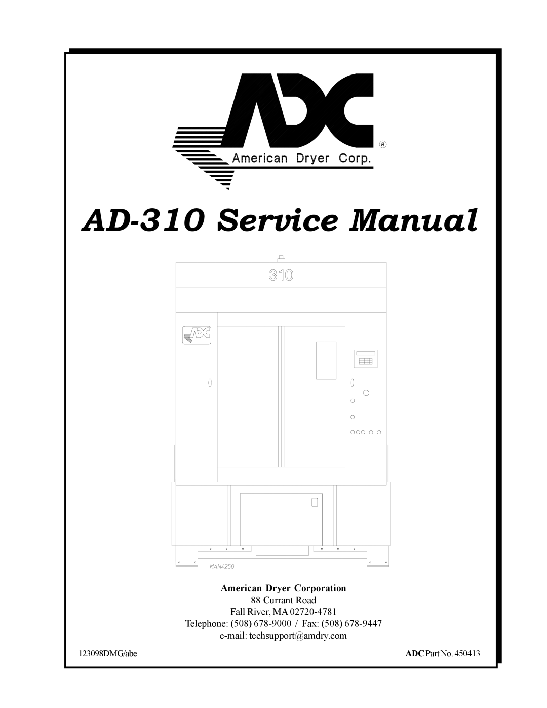 ADC AD-310 service manual American Dryer Corporation 