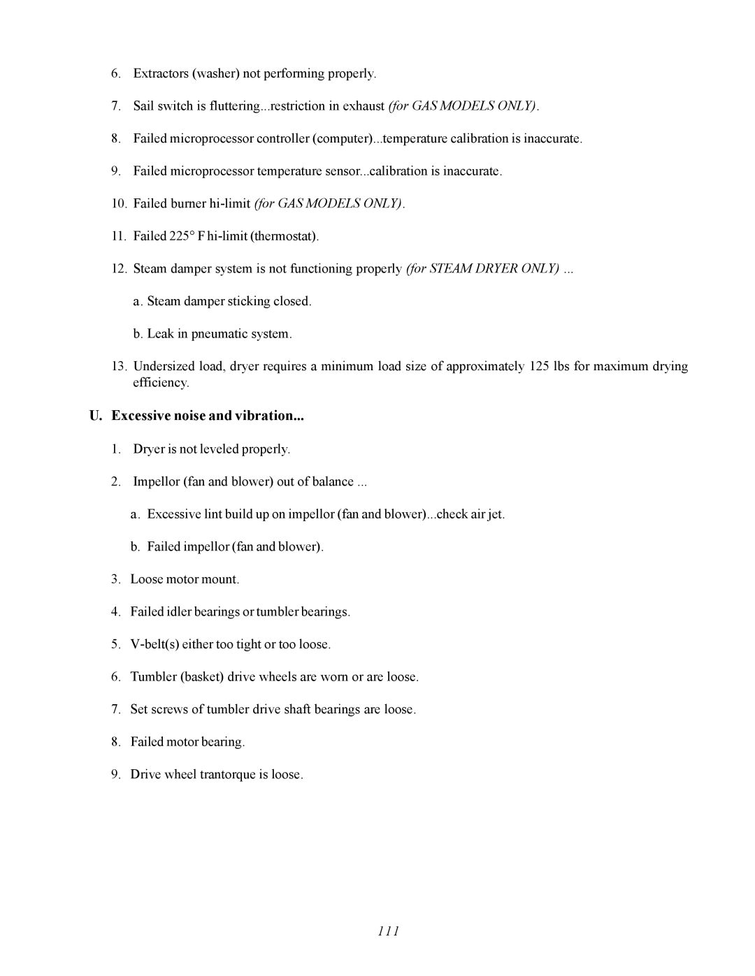 ADC AD-310 service manual Excessive noise and vibration 